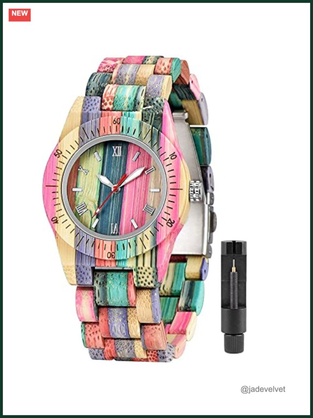 Lightweight Wooden Watch with Full Wood Strap Quartz Analog Classic Design